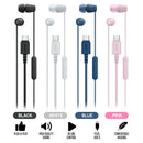 Sony IER-EX15C USB-C Wired Headphones (Black, White, Blue, Pink)