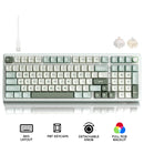 Royal Kludge R98Pro Wired RGB 98 Keys Hot-Swappable Mechanical Keyboard Sky Cyan (Cream Switch, Beige Switch)