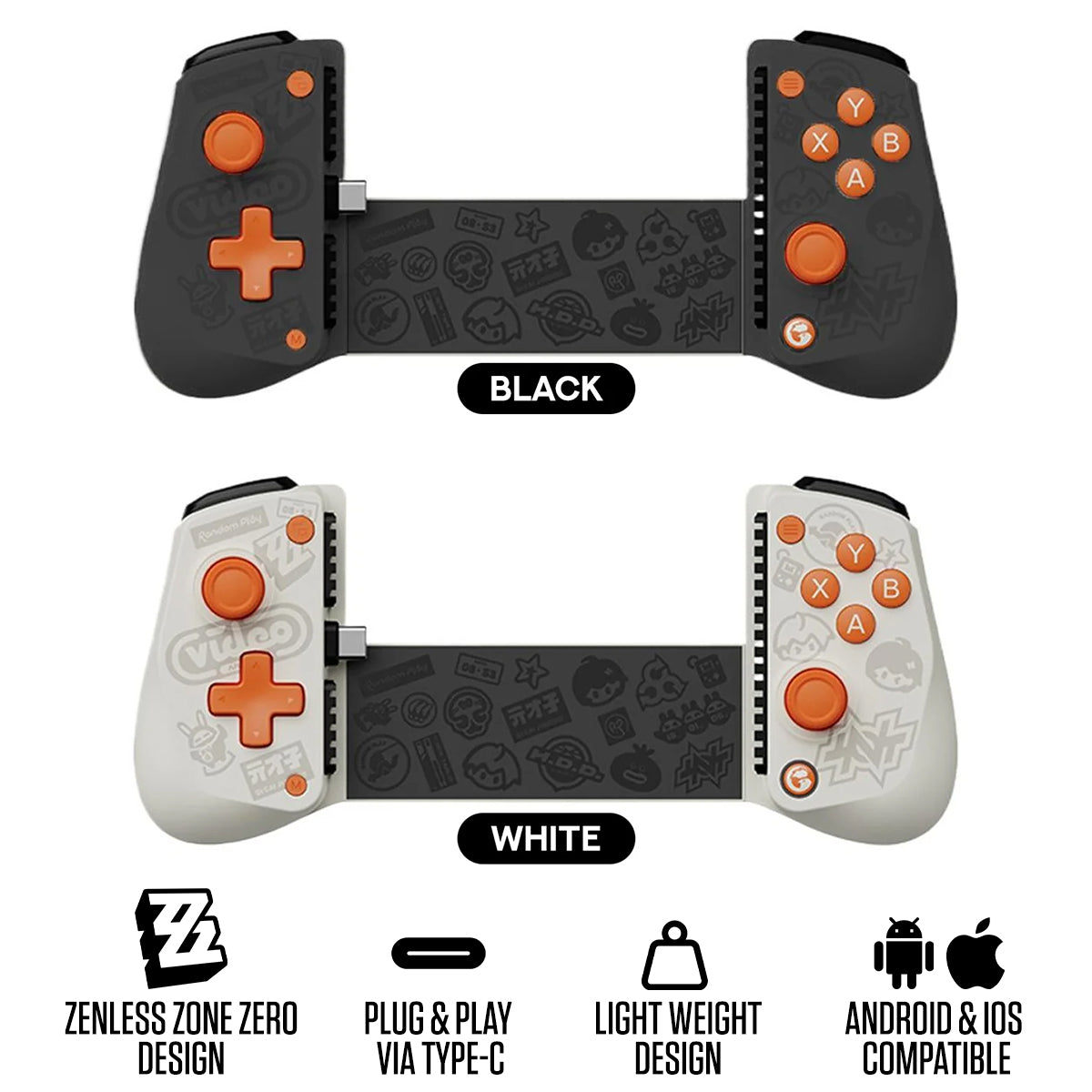 GameSir x Zenless Zone Zero X5 Lite Type-C Wired Mobile Game Controller (Black, White)