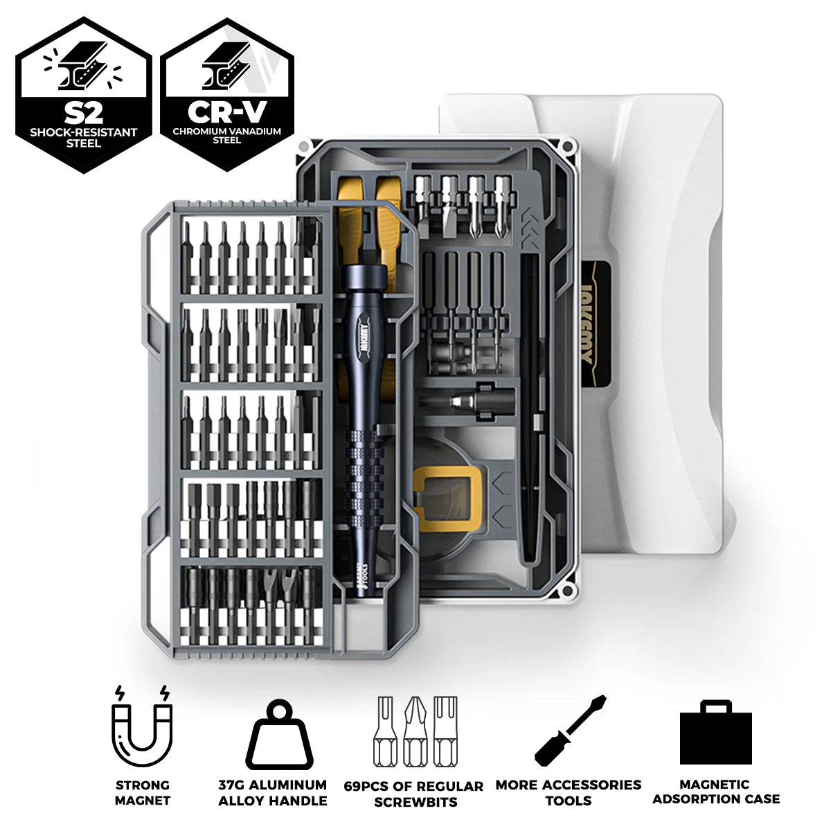 Jakemy 83-in-1 Precision Screwdriver Set with Aluminum Alloy Handle (JM-8187)