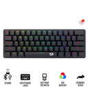 Redragon K615P-KBS Elise Pro Tri-Mode RGB 60% Mechanical Gaming Keyboard (Dust Proof Red Switch) (K615P-KBS)