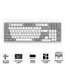 Redragon BK-7114WG Scissor Mechanism Slim Wireless 96% Keyboard (White/Grey)