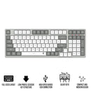 Redragon BK-7113 Scissor Mechanism Slim Wired Full-Size Keyboard (White/Grey)