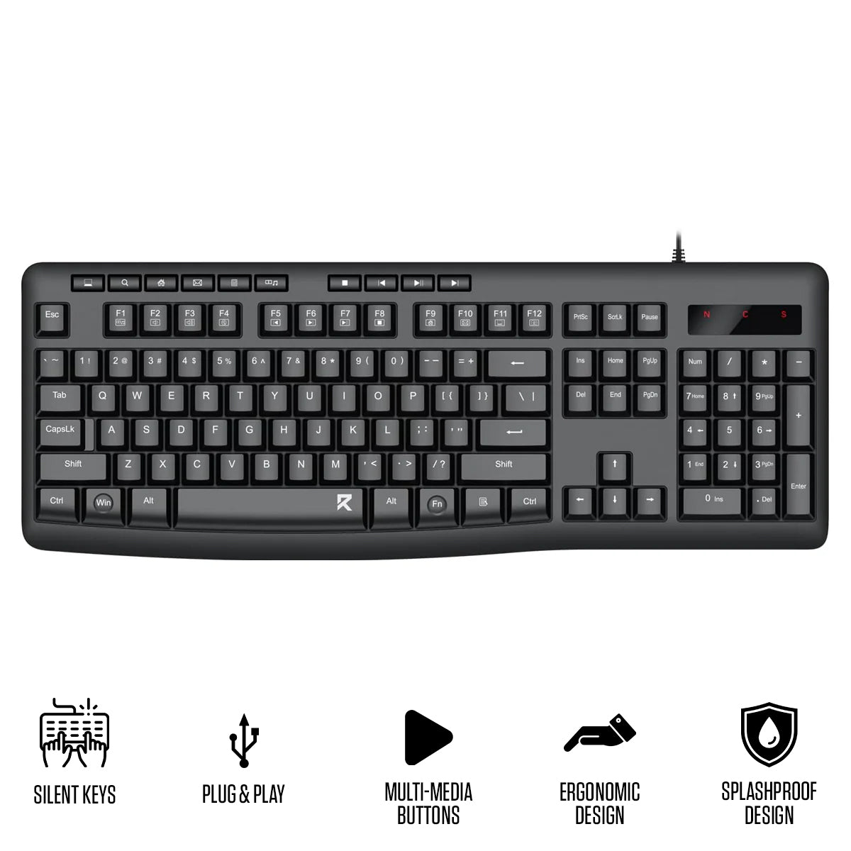 Redragon BK-7366 Wired USB Full-Size Keyboard