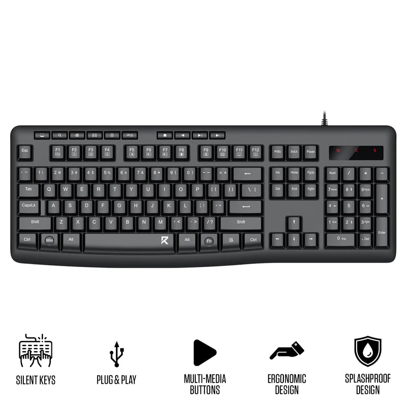 Redragon BK-7366 Wired USB Full-Size Keyboard
