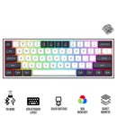 Redragon K717 Alcor QMK Tri-Mode RGB 60% Mechanical Gaming Keyboard (White/Black) (Silver Linear Switch) (K717WB-RGB-PRO)