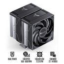 Jonsbo CR-3000E 120MM Dual-Fan / Dual-Tower CPU Cooler (Black)