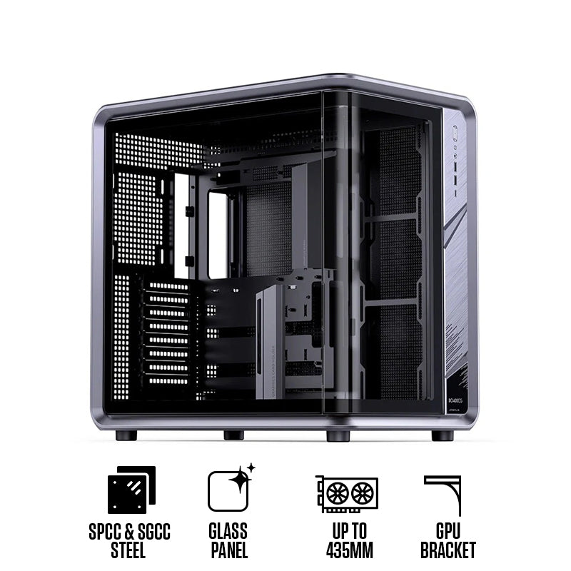 Jonsbo BO400CG ATX Top Front Interchangeable Glass PC Case (Grey)