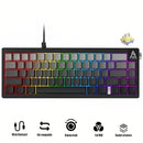 Ajazz AK650 RGB Wired 66-Key Gasket-Mounted Hot-Swappable Mechanical Keyboard (Gradient Black/Grey) (Day Dream Switch)