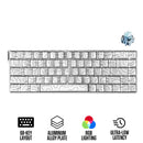 Ajazz AK680 V2 RGB Wired 68-Keys Aluminum Case Hot-Swappable Mechanical Keyboard (White Contour Line) (Ice Island Switch)