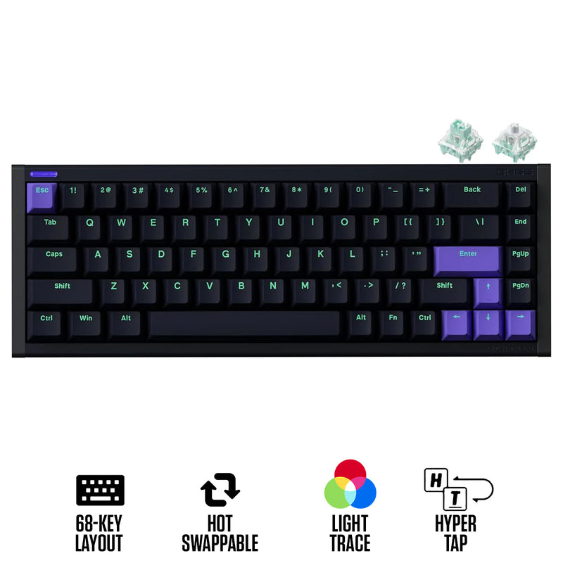 NuPhyX BH65 RGB 68-Key High-Profile Gaming Keyboard (Magnetic Jade Gaming Switch, Magnetic Jade Pro Gaming Switch) (Dark Matter)