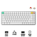 NuPhy Air75 V3 RGB Hot-Swappable 84-Key Wireless Mechanical Keyboard (Nova White) (Blush Nano Switch, Red Nano Switch)