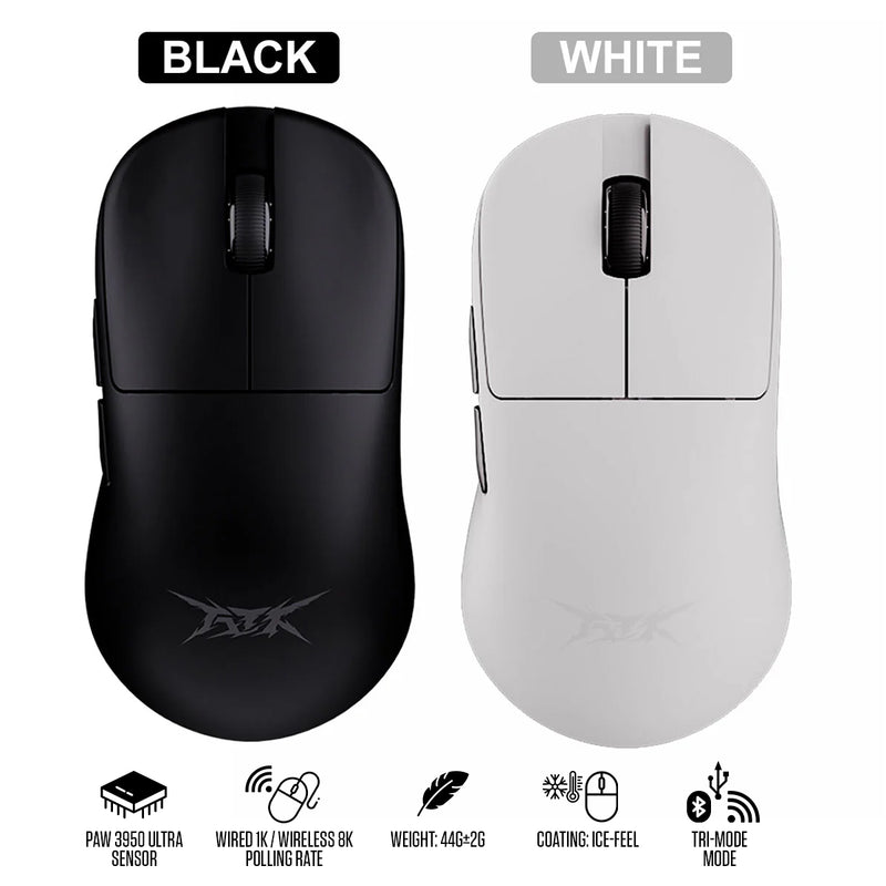 ATK Blazing Sky U2 Pro Lightweight Wireless Gaming Mouse (Black, White)