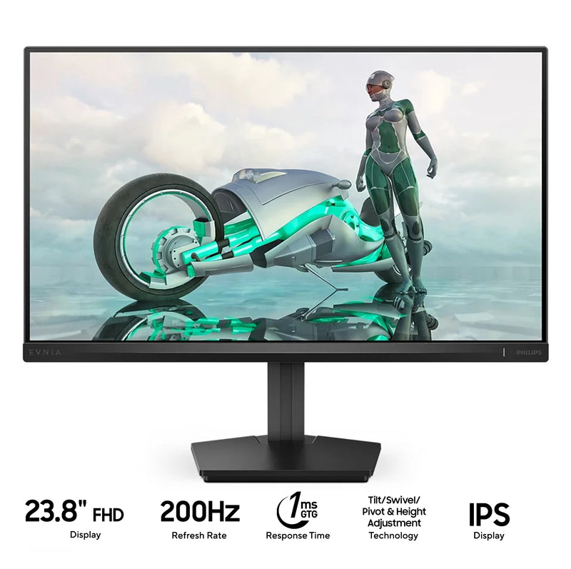 Philips Evnia 24M2N3200FQ/71 23.8" FHD (1920x1080) 200Hz 1ms GTG IPS Gaming Monitor with Tilt Adjustment (Charcoal)