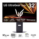 LG UltraGear 32GX850A-B 32" 4K UHD OLED (3840x2160) Dual Mode (UHD 165Hz / FHD 330Hz) 0.03ms GtG Gaming Monitor with Tilt, Height, Swivel & Pivot Adjustment