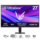 LG UltraGear 27G411A-B 27" FHD (1920x1080) 144Hz (O/C) 1ms MBR G-SYNC Compatible / AMD FreeSync IPS Gaming Monitor with Tilt Adjustment