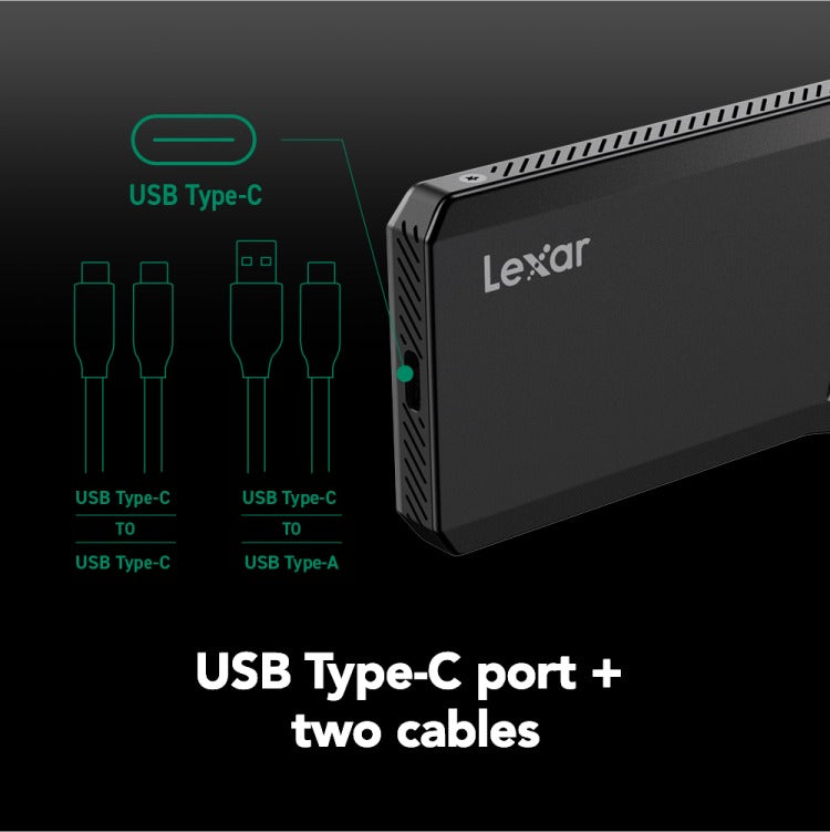Lexar SL600 USB 3.2 Type-C Portable External SSD (Grey)