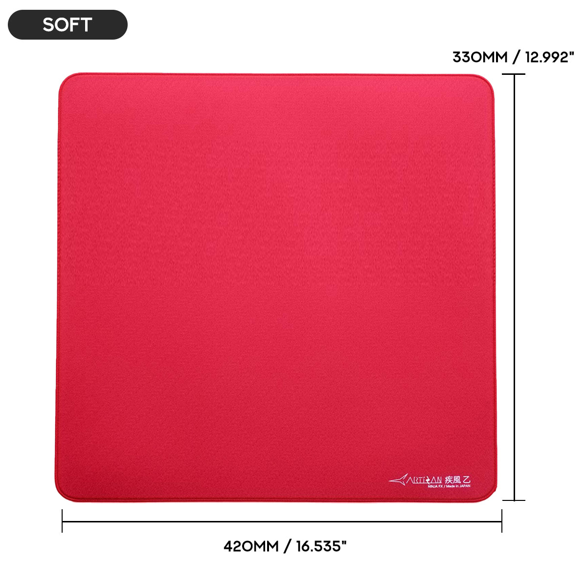 Artisan Ninja FX Hayate-Otsu V2 Gaming Mousepad - Wine Red (XSOFT, SOFT, MID) (L, XL, XXL)