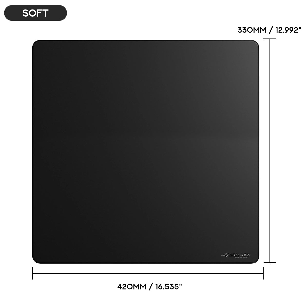 Artisan Ninja FX Hayate-Otsu V2 Gaming Mousepad - Black