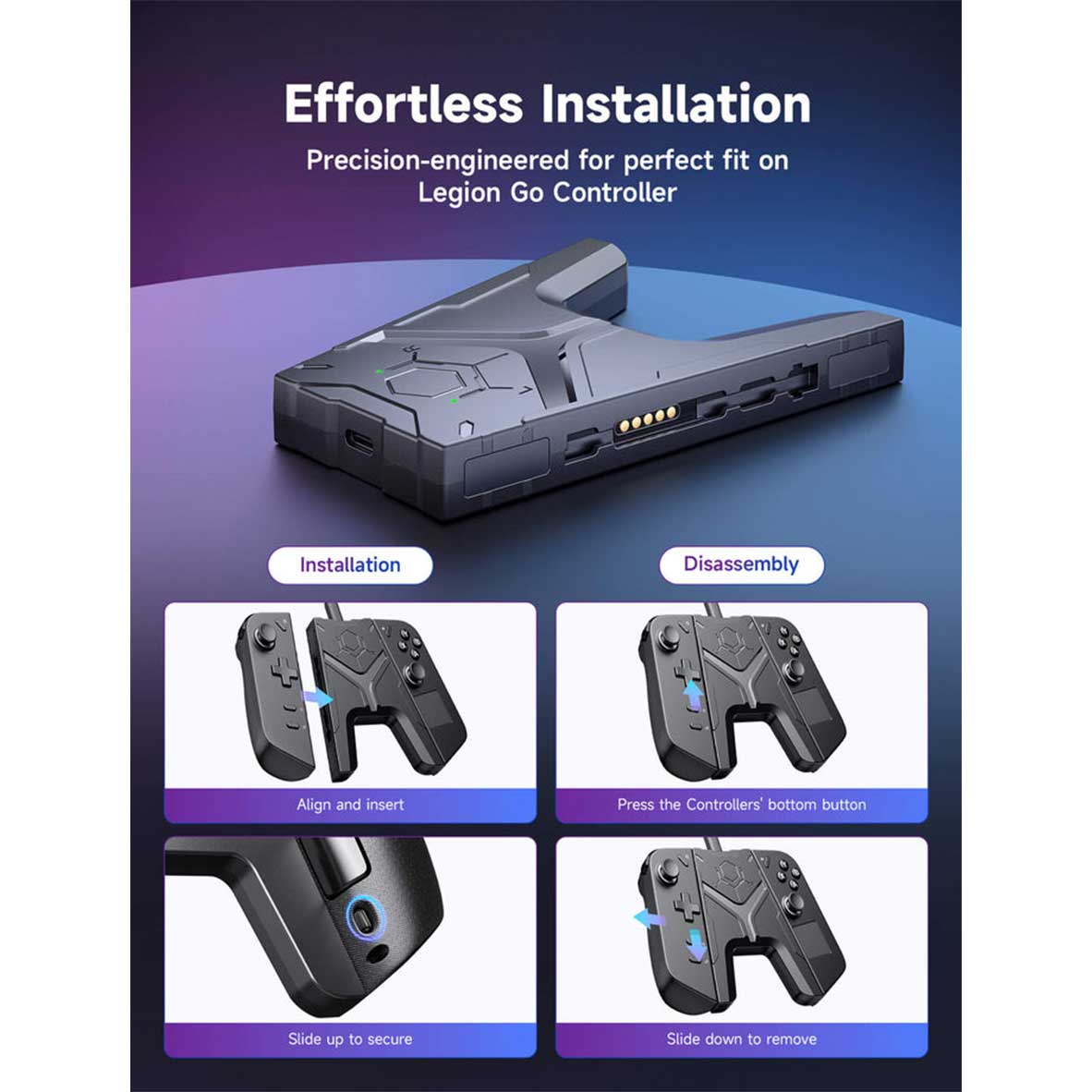 JSAUX lenovo Legion Go Portable Charging Grip (Black) (GP0503)