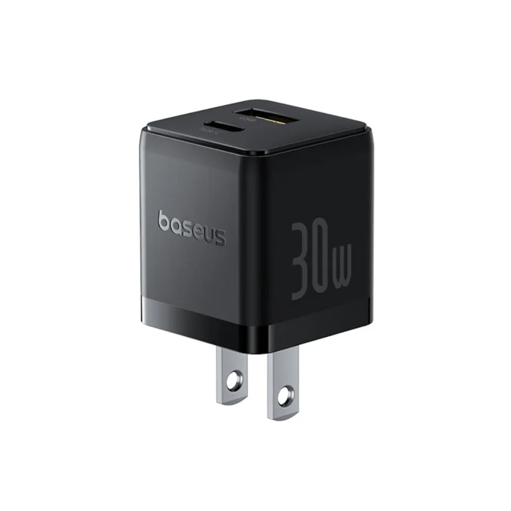 Baseus Palm Fast Charger C+U 30W with Mini Black Cable USB-C to USB-C 1m (Cluster Black)