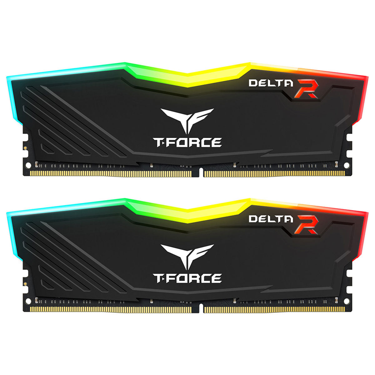 TeamGroup T-Force Delta RGB DDR4 16GB (2X8GB) 3200MHz CL16-18-18-38 1.35V Gaming Desktop Memory (Black, White)