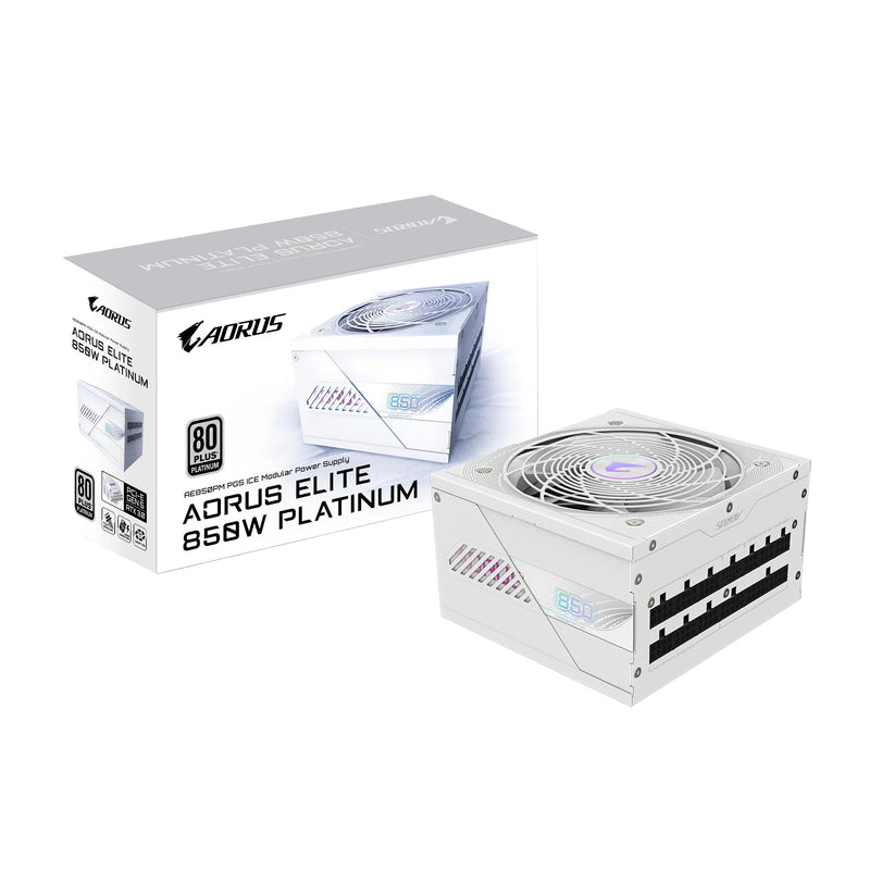 Gigabyte Aorus Elite P850W 80+ Platinum Modular Pcie 5.0 Ice Power Supply (White)