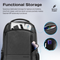 Promate Satchel-BP Sleekcomfort 15.6" Laptop Backpack With Multiple Pockets (Black)