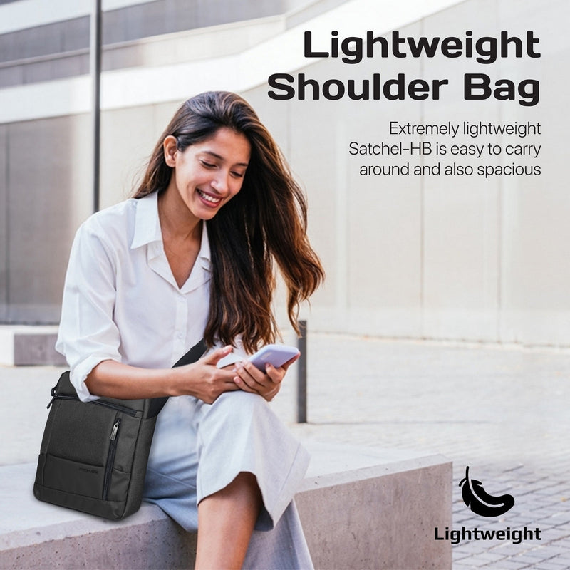 Promate Satchel-HB Sleekcomfort 13" Tablet Handbag Water Resistant with Multiple Compartments (Black)