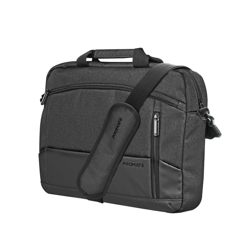 Promate Satchel-MB SleekComfort 15.6" Laptop Messenger Bag with Multiple Compartments