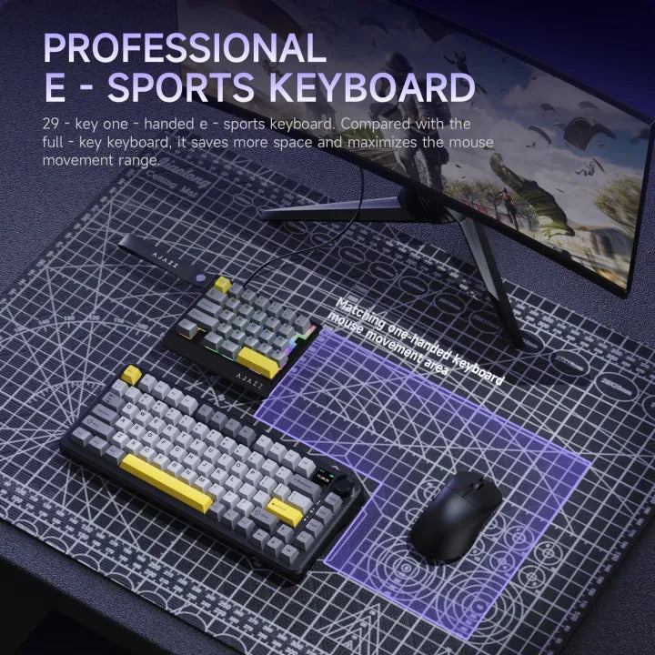 Ajazz AK029 RGB Wired 29-Keys Hot-Swappable Mechanical Keyboard