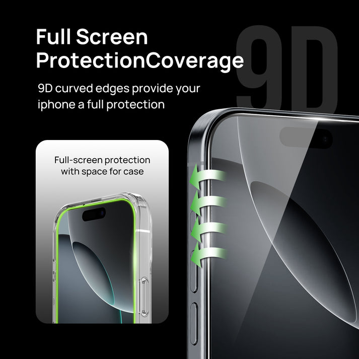 SODI SP02 HD Phone Screen and Camera Lens Protector for iPhone 16 [2-Pack]