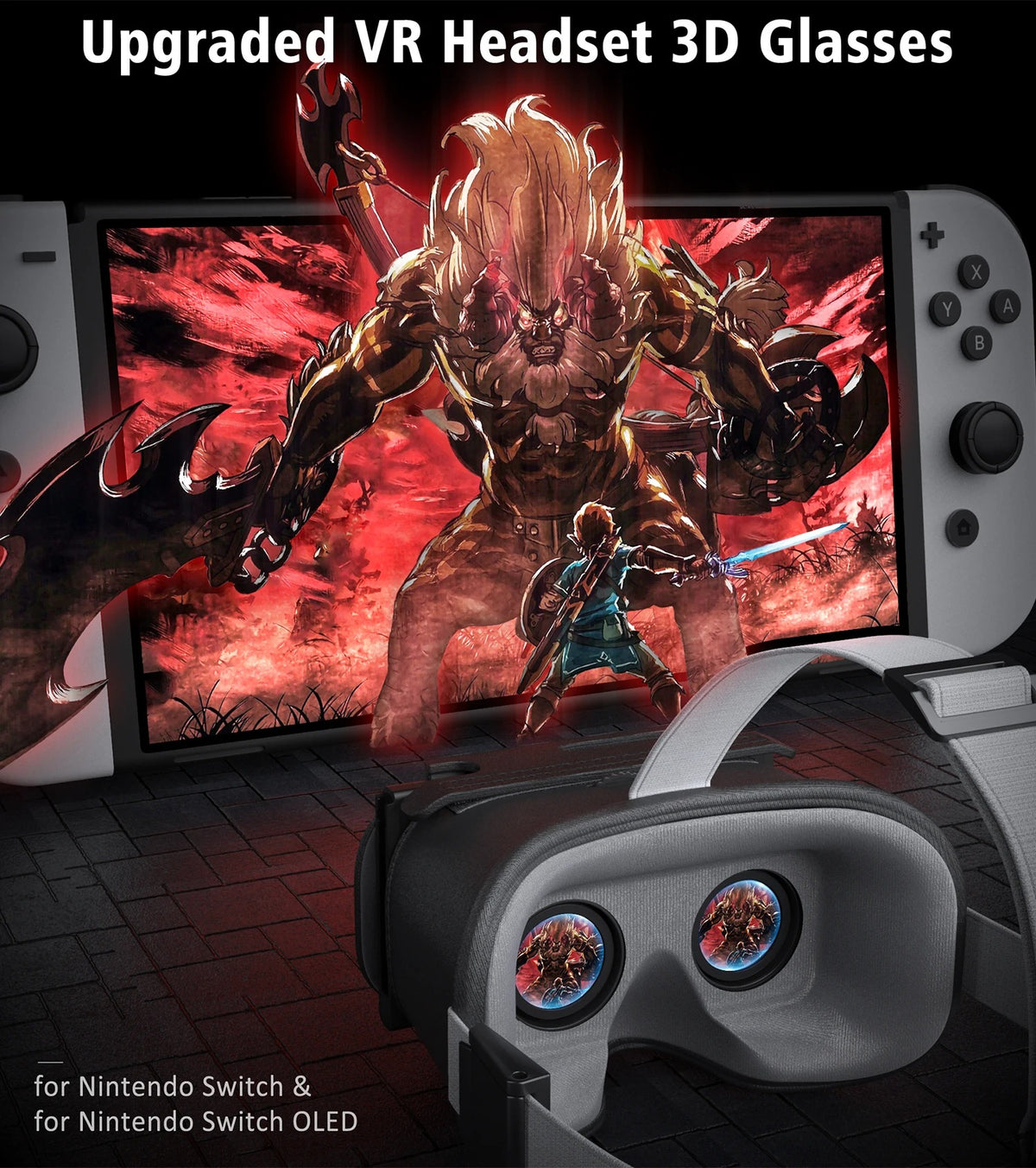 OIVO VR Headset for Nintendo Switch / Nintendo Switch OLED (Black)