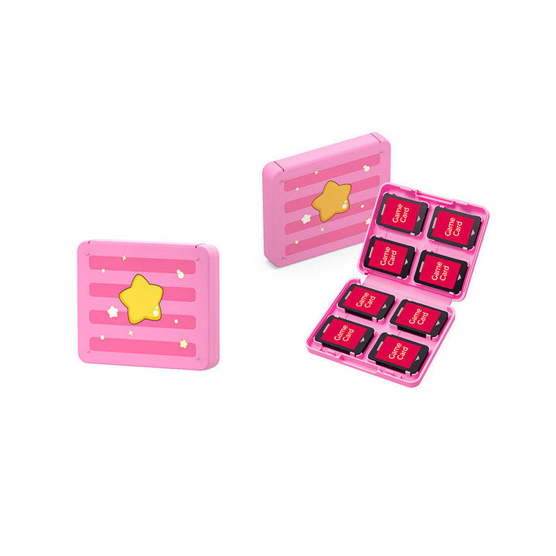 Dobe Game Card Storage + JoyCon Silicon Thumb Grips for Switch/ Switch OLED (Pink) (HNS-005)