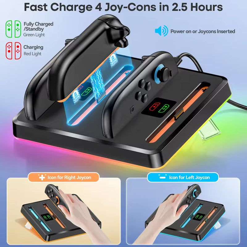 OIVO Charging Dock for Nintendo Switch 2 Joy-Pad (Black) (IV-SW224)
