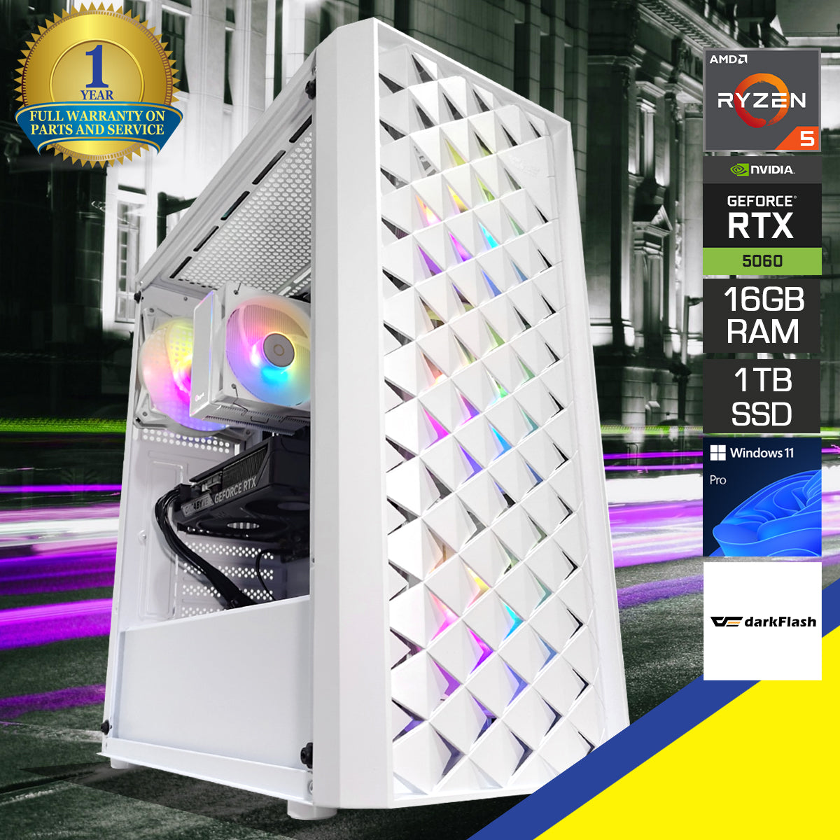 Sigma DK351 Luxury White Desktop Gaming PC | DataBlitz