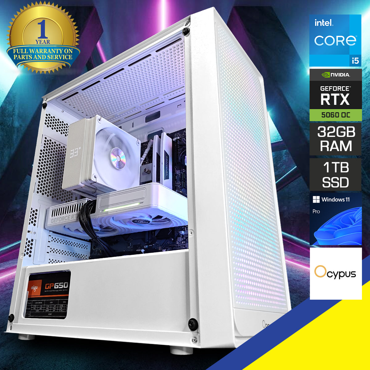 Sigma Gamma C50 White Desktop Gaming PC | DataBlitz