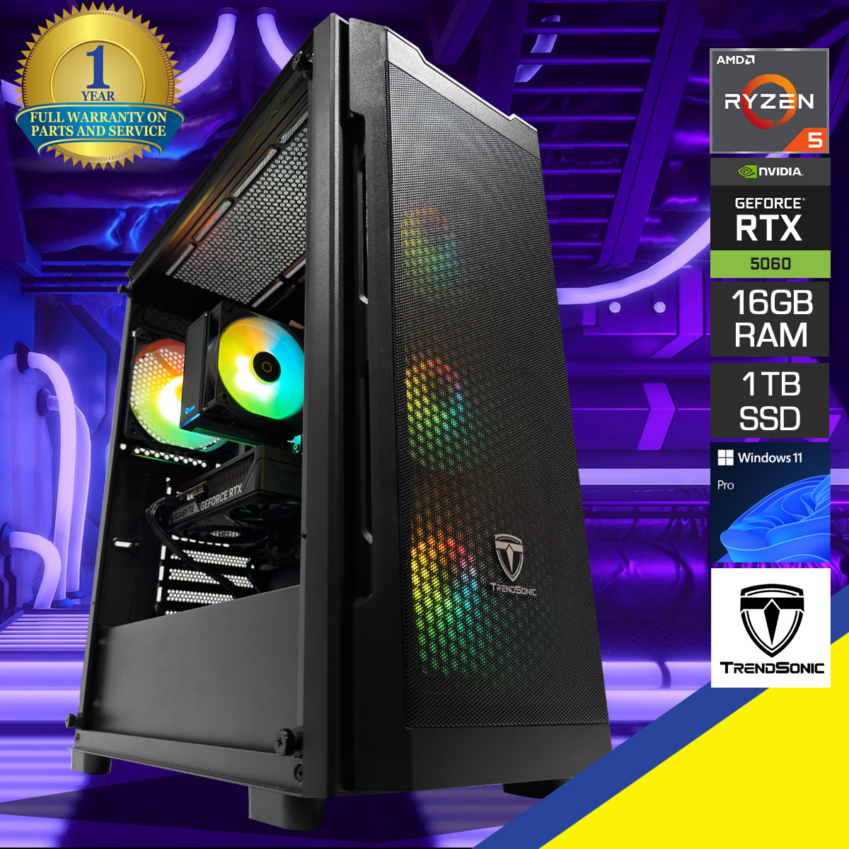 Sigma Uriel Mesh Black Desktop Gaming PC