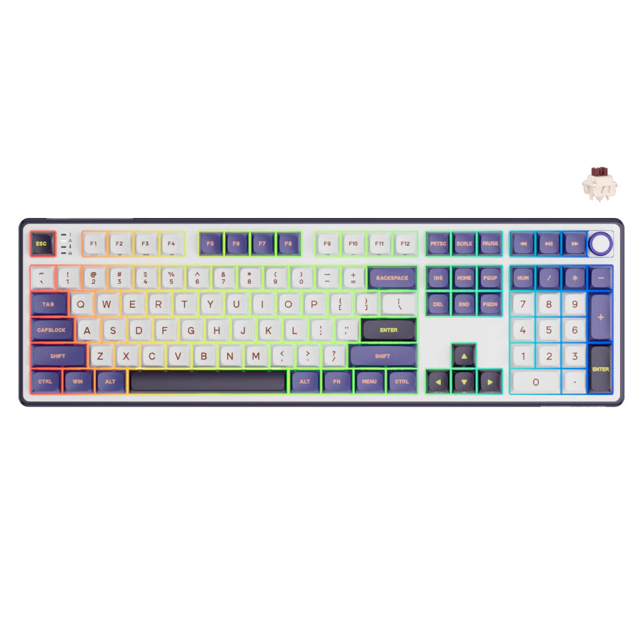 Royal Kludge R108 Single-Mode RGB 107 Keys Mechanical Keyboard Blackberry