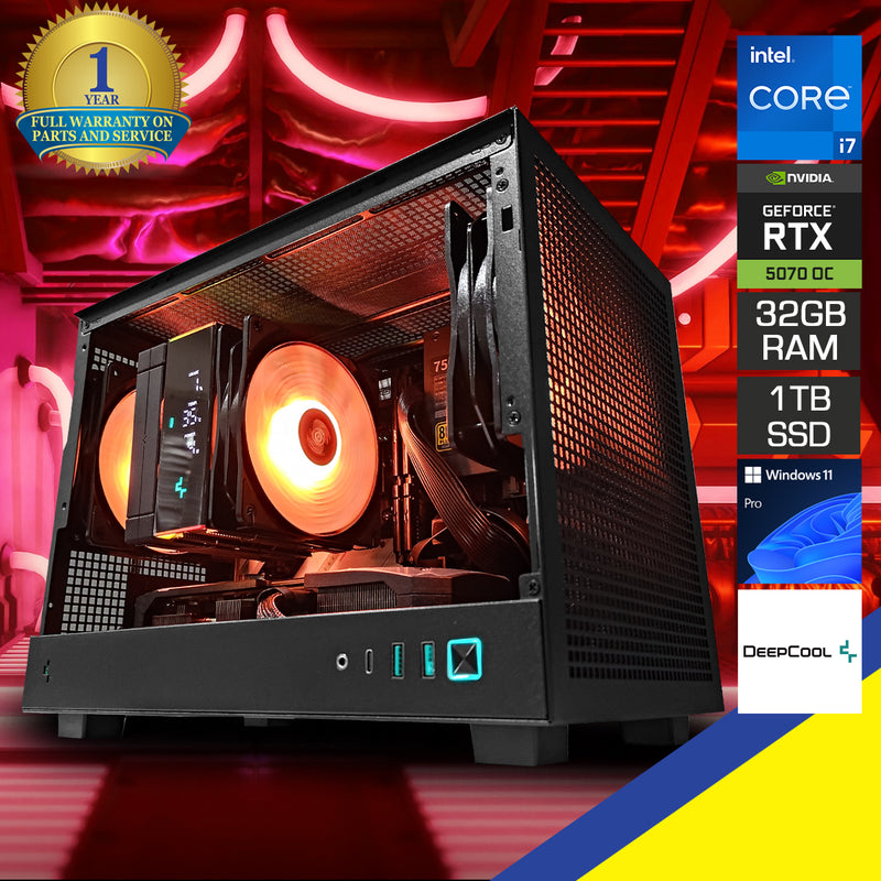 Sophos CH160 Black Desktop Gaming PC | Intel i7 14700F | 32GB RAM | 1TB SSD | with WiFi + Bluetooth | GeForce RTX 5070 OC | Windows 11 Pro