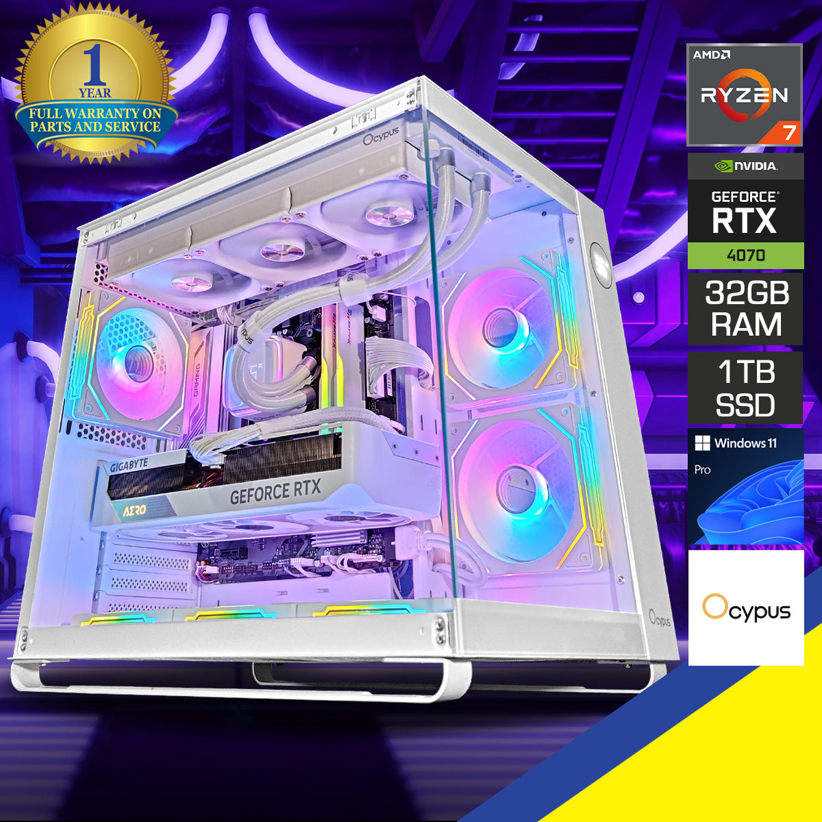 Sophos Iota C70 White Desktop Gaming PC | DataBlitz