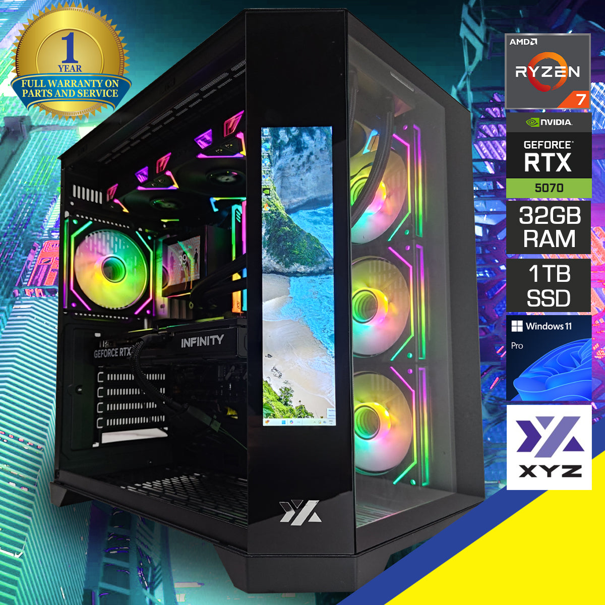 Sophos Neutron 2D Black Desktop Gaming PC | DataBlitz