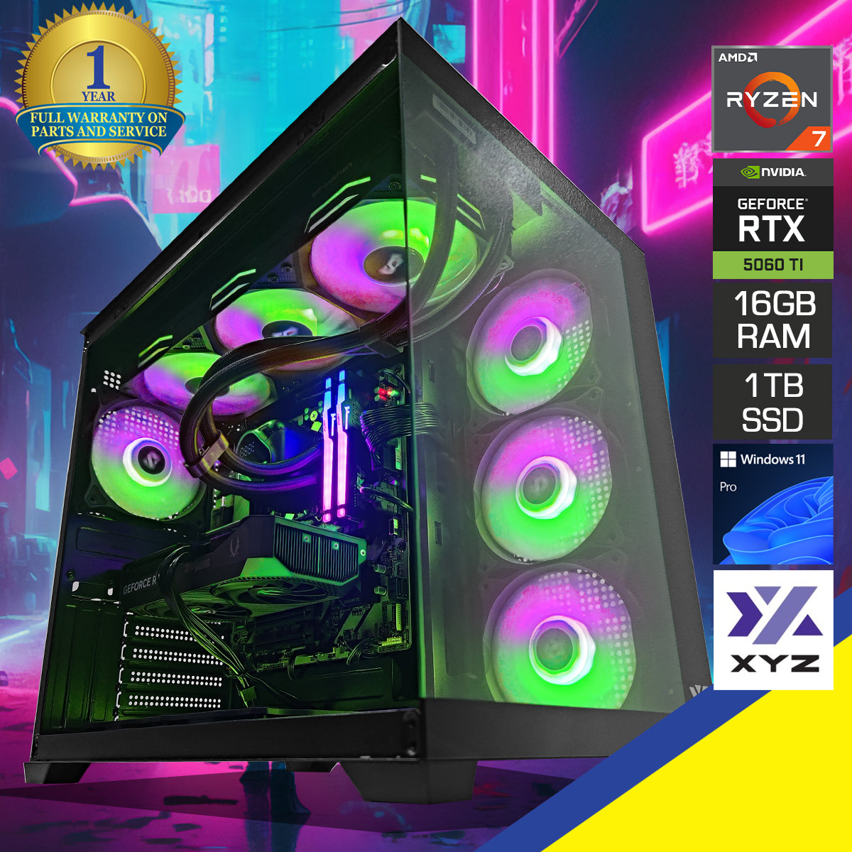 Sophos Tesseract Black Desktop Gaming PC