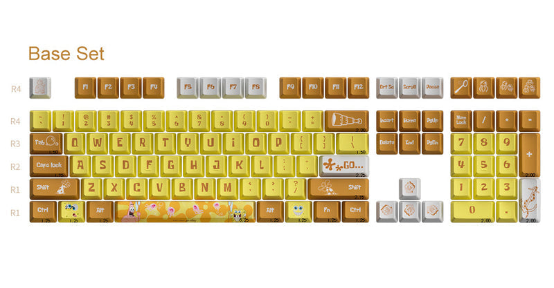 Akko Spongebob Keycap Set JDA Profile 138 KEYS