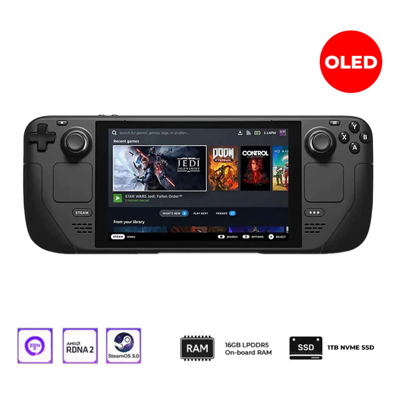 New 2023 Steam Deck OLED Handheld Game Console - 1TB 