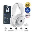 SteelSeries Arctis Nova 5P Wireless Gaming Headset For PC/PlayStation/N-Switch/Mobile (White) (61674)