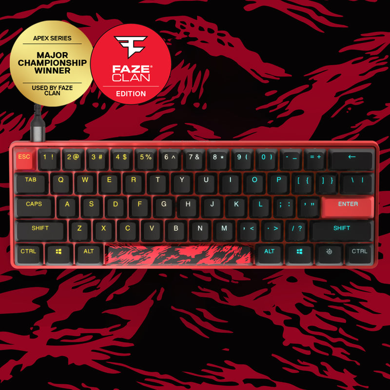 Steelseries Apex 9 Mini Next Gen Optical Gaming Keyboard FazeClan Edition (Optipoint-Linear Optical Switches) (64853)