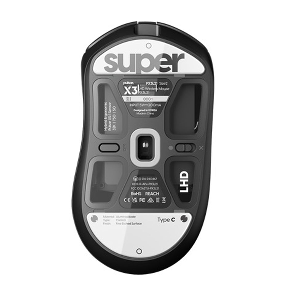 Pulsar Superglide Glass Skates for X3 Series Type-C Right Handed