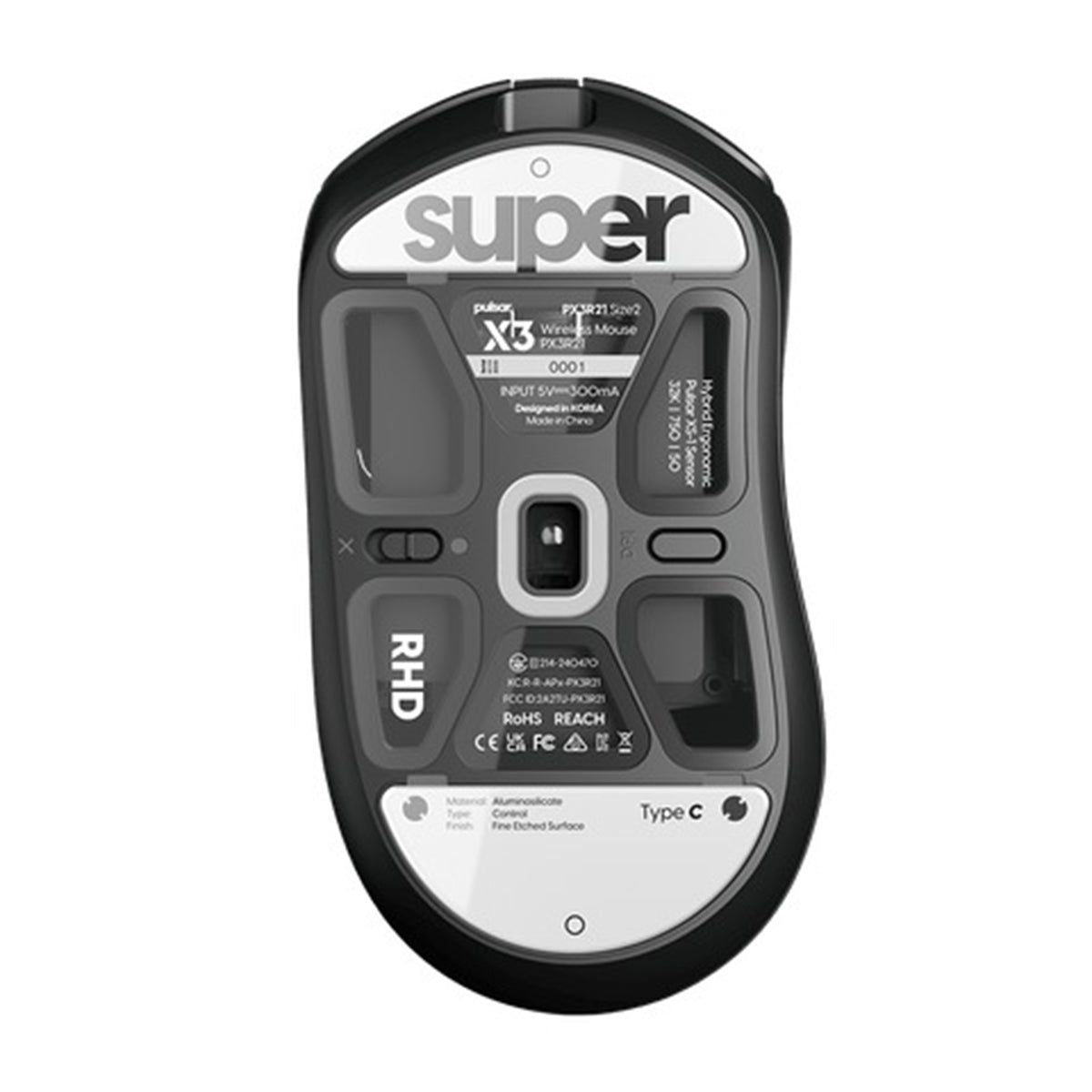 Pulsar Superglide Glass Skates for X3 Series Type-C Right Handed