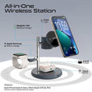 Promate Synergy-3 4-in-1 Qi2 Certified MagSafe Compatible Wireless Charging Station